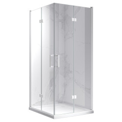 KABINA PRYSZNICOWA KWADRATOWA KZ08C BIAŁA 90x90 CM KZ08C-WH-90