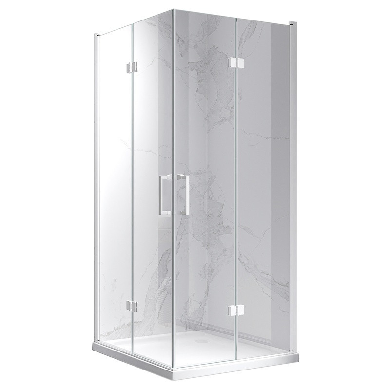 KABINA PRYSZNICOWA KWADRATOWA KZ08C BIAŁA 90x90 CM KZ08C-WH-90