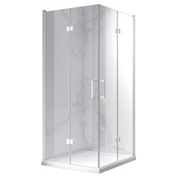 KABINA PRYSZNICOWA KWADRATOWA KZ08C BIAŁA 90x90 CM KZ08C-WH-90