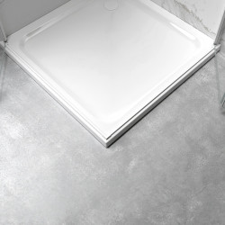 KABINA PRYSZNICOWA KWADRATOWA KZ08C BIAŁA 90x90 CM KZ08C-WH-90