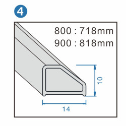 KABINA PRYSZNICOWA KWADRATOWA KZ08C BIAŁA 90x90 CM KZ08C-WH-90