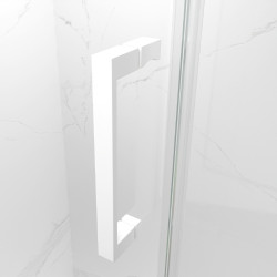 DRZWI PRYSZNICOWE KZ09D BIAŁE 125-130 CM 8 MM KZ09D-WH-130