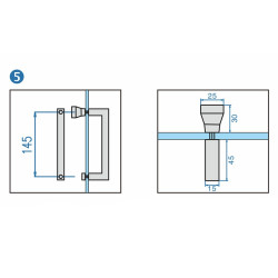 DRZWI PRYSZNICOWE KZ09D BIAŁE 125-130 CM 8 MM KZ09D-WH-130