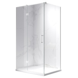 KABINA PRYSZNICOWA PROSTOKĄTNA KZ02B BIAŁA 100x80 CM KZ02B-WH-100X80