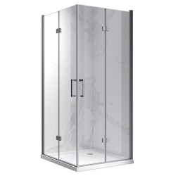 KABINA PRYSZNICOWA KWADRATOWA KZ08B SZCZOTKOWANA STAL 80x80 CM KZ08B-GR-BR-80