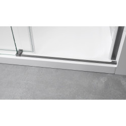 DRZWI PRYSZNICOWE KZ09B SZCZOTKOWANA STAL 105-110 CM 8 MM KZ09B-GR-BR-110