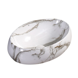 UMYWALKA NABLATOWA CERAMICZNA MARMUROWA OWALNA CARI-MAR1-600 CARI-MAR1-600
