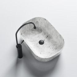 UMYWALKA NABLATOWA CERAMICZNA MARMUROWA PROSTOKĄTNA MILO-MAR2-455 SZARA MILO-MAR2-455