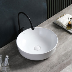 UMYWALKA NABLATOWA CERAMICZNA OKRĄGŁA FINO-WH-415 BIAŁA FINO-WH-415