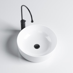 UMYWALKA NABLATOWA CERAMICZNA OKRĄGŁA FINO-WH-415 BIAŁA FINO-WH-415