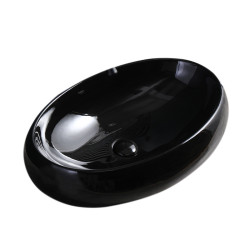 UMYWALKA NABLATOWA CERAMICZNA OWALNA CARI-BL-500 CZARNA CARI-BL-500