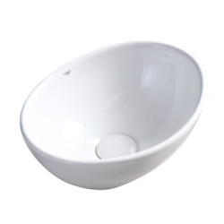 UMYWALKA NABLATOWA CERAMICZNA OWALNA LUMO-WH-405 BIAŁA LUMO-WH-405