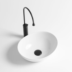 UMYWALKA NABLATOWA CERAMICZNA OWALNA LUMO-WH-405 BIAŁA LUMO-WH-405