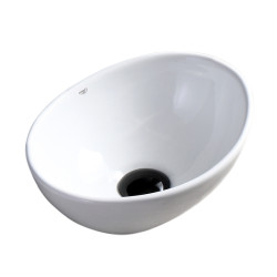 UMYWALKA NABLATOWA CERAMICZNA OWALNA LUMO-WH-405 BIAŁA LUMO-WH-405