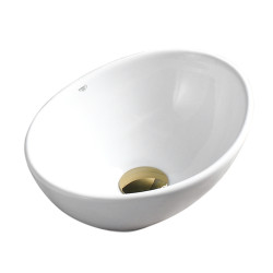 UMYWALKA NABLATOWA CERAMICZNA OWALNA LUMO-WH-405 BIAŁA LUMO-WH-405