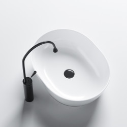 UMYWALKA NABLATOWA CERAMICZNA OWALNA NEO-WH-480 BIAŁY NEO-WH-480