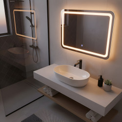 UMYWALKA NABLATOWA CERAMICZNA OWALNA NEO-WH-605 BIAŁY NEO-WH-605