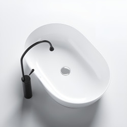 UMYWALKA NABLATOWA CERAMICZNA OWALNA NEO-WH-605 BIAŁY NEO-WH-605