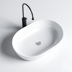 UMYWALKA NABLATOWA CERAMICZNA OWALNA NEO-WH-605 BIAŁY NEO-WH-605