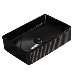 UMYWALKA NABLATOWA CERAMICZNA PROSTOKĄTNA AURA-BL-500 CZARNA AURA-BL-500
