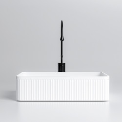 UMYWALKA NABLATOWA CERAMICZNA PROSTOKĄTNA AURA-WH-500 BIAŁA AURA-WH-500