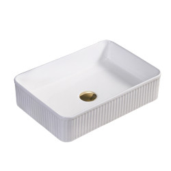 UMYWALKA NABLATOWA CERAMICZNA PROSTOKĄTNA AURA-WH-500 BIAŁA AURA-WH-500