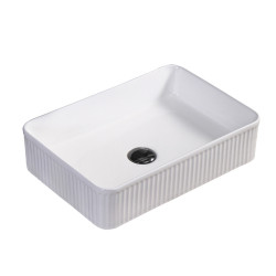 UMYWALKA NABLATOWA CERAMICZNA PROSTOKĄTNA AURA-WH-500 BIAŁA AURA-WH-500