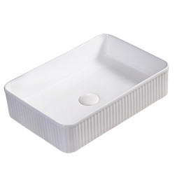 UMYWALKA NABLATOWA CERAMICZNA PROSTOKĄTNA AURA-WH-500 BIAŁA AURA-WH-500