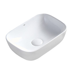 UMYWALKA NABLATOWA CERAMICZNA PROSTOKĄTNA MILO-WH-455 BIAŁA MILO-WH-455