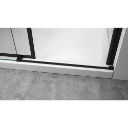 DRZWI PRYSZNICOWE KZ09F CZARNE 145-150 CM 8 MM KZ09F-BL-150