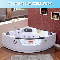 WANNA Z HYDROMASAŻEM Z PODGRZEWACZEM TIGA 604H BIAŁA 152x152 CM