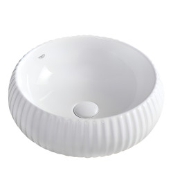 UMYWALKA NABLATOWA CERAMICZNA OKRĄGŁA NAOMI-WH-400 BIAŁA NAOMI-WH-400