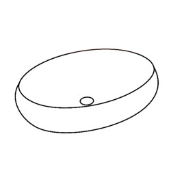 UMYWALKA NABLATOWA CERAMICZNA OWALNA CARI-BL-600 CZARNY CARI-BL-600