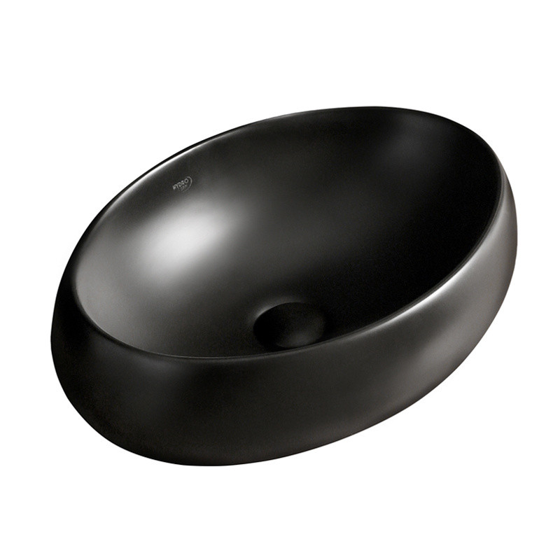 UMYWALKA NABLATOWA CERAMICZNA OWALNA CARI-MTB-500 CZARNA MAT CARI-MTB-500