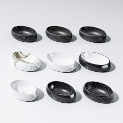 UMYWALKA NABLATOWA CERAMICZNA OWALNA CARI-MTB-500 CZARNA MAT CARI-MTB-500