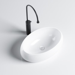 UMYWALKA NABLATOWA CERAMICZNA OWALNA CARI-WH-500 BIAŁA CARI-WH-500