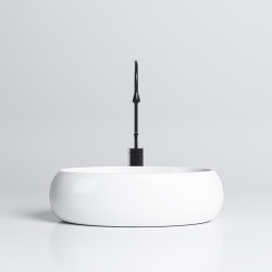 UMYWALKA NABLATOWA CERAMICZNA OWALNA CARI-WH-500 BIAŁA CARI-WH-500
