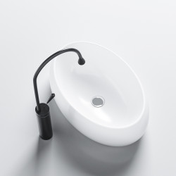 UMYWALKA NABLATOWA CERAMICZNA OWALNA CARI-WH-500 BIAŁA CARI-WH-500
