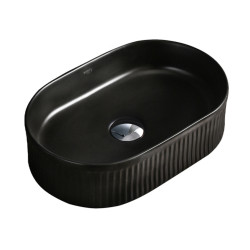 UMYWALKA NABLATOWA CERAMICZNA OWALNA ELIX-MTB-490 CZARNY MAT ELIX-MTB-490