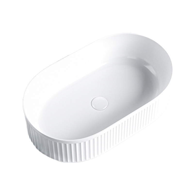 UMYWALKA NABLATOWA CERAMICZNA OWALNA ELIX-WH-490 BIAŁY ELIX-WH-490