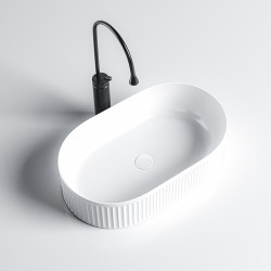 UMYWALKA NABLATOWA CERAMICZNA OWALNA ELIX-WH-490 BIAŁY ELIX-WH-490