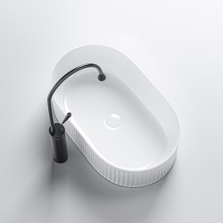 UMYWALKA NABLATOWA CERAMICZNA OWALNA ELIX-WH-490 BIAŁY ELIX-WH-490