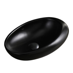UMYWALKA NABLATOWA CERAMICZNA OWALNA EMMA-MTB-490 CZARNY MAT EMMA-MTB-490