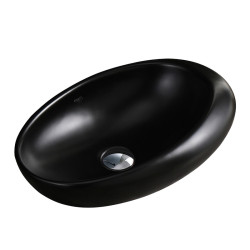 UMYWALKA NABLATOWA CERAMICZNA OWALNA EMMA-MTB-490 CZARNY MAT EMMA-MTB-490