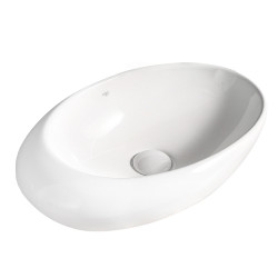 UMYWALKA NABLATOWA CERAMICZNA OWALNA EMMA-WH-490 BIAŁY EMMA-WH-490