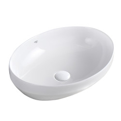 UMYWALKA NABLATOWA CERAMICZNA OWALNA LUMO-WH-500 BIAŁA LUMO-WH-500