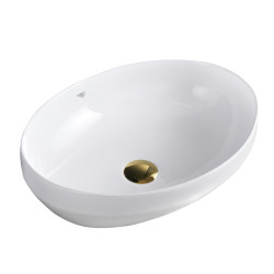 UMYWALKA NABLATOWA CERAMICZNA OWALNA LUMO-WH-500 BIAŁA LUMO-WH-500