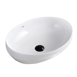 UMYWALKA NABLATOWA CERAMICZNA OWALNA LUMO-WH-500 BIAŁA LUMO-WH-500