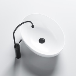 UMYWALKA NABLATOWA CERAMICZNA OWALNA LUMO-WH-500 BIAŁA LUMO-WH-500