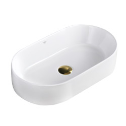 UMYWALKA NABLATOWA CERAMICZNA OWALNA NAVI-WH-510 BIAŁY NAVI-WH-510